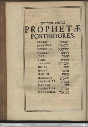 Prophetae Posteriores