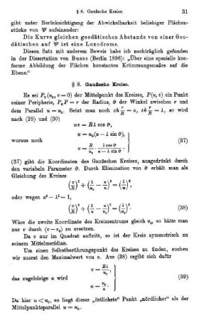 § 8. Gaußsche Kreise.