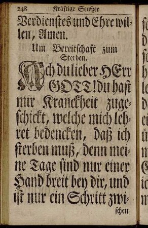 Um Bereitschaft zum Sterben