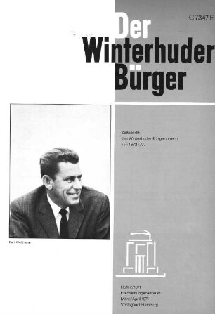 Heft 2 / 1971 : Zeitschrift des Winterhuder Bürgervereins von 1872 r.V. Heft 2/1971 Erscheinungszeitraum: März/ April 1971