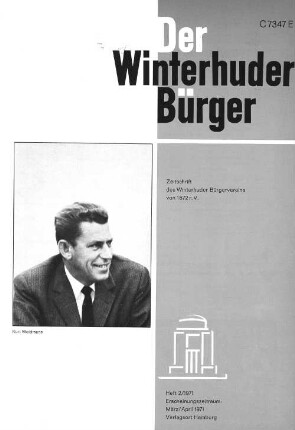 Heft 2 / 1971 : Zeitschrift des Winterhuder Bürgervereins von 1872 r.V. Heft 2/1971 Erscheinungszeitraum: März/ April 1971