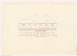 Haus Herz, Berlin-Dahlem Umbau zu Haus Himmler: Entwurf Südansicht, Variante