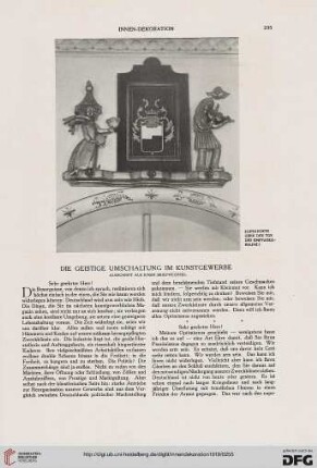 Die geistige Umschaltung im Kunstgewerbe