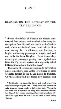 Remarks on the Retreat of the Ten Thousand