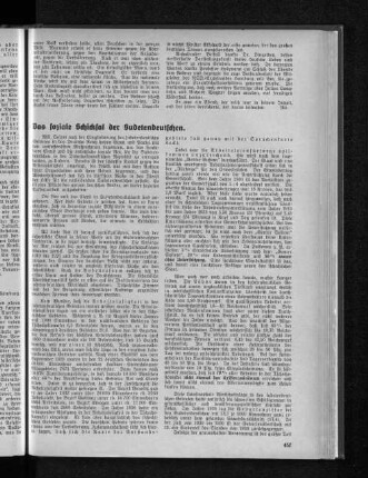 Das soziale Schicksal der Sudetendeutschen