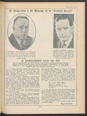 El "Emperador" y el "Príncipe" de la "Crónica social"