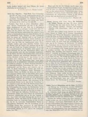 307-308 [Rezension] Koch, Hugo, Virgo Eva - virgo Maria