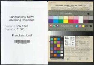 Entnazifizierung Josef Francken , geb. 12.04.1888 (Arzt)