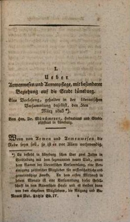 Neues vaterländisches Archiv oder Beiträge zur allseitigen Kenntniß des Königreichs Hannover und des Herzogthums Braunschweig. 1823,2, 1823,[2] = Bd. 4