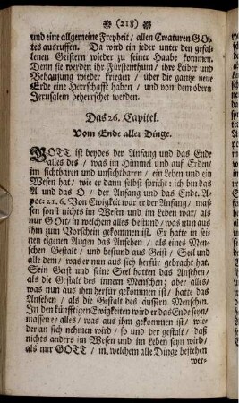 Das 26. Capitel.
