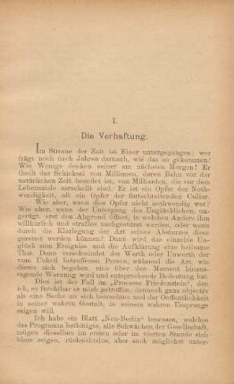 I. Die Verhaftung