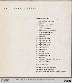 Kohlezeichnungen (Nr.1-17e)