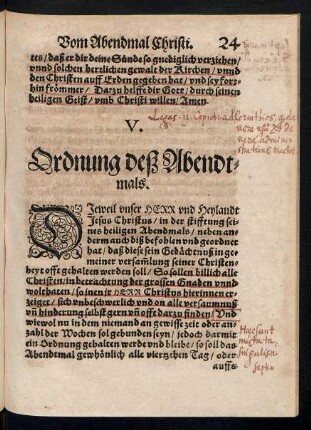 V. Vom Abendmal Christi.
