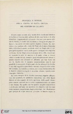 20: Scoperta di pitture nella cripta di Santa Cecilia nel cimitero di Callisto