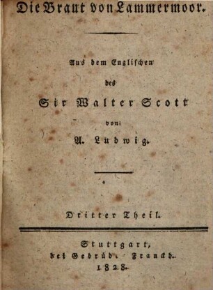 Die Braut von Lammermoor, 3