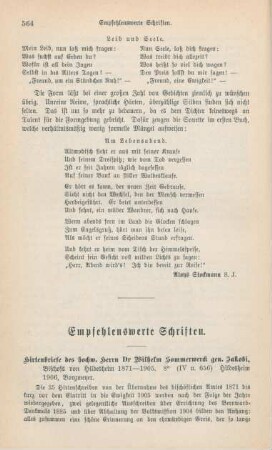 564-584 Empfehlenswerthe Schriften