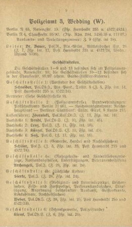 Polizeiamt 3, Wedding