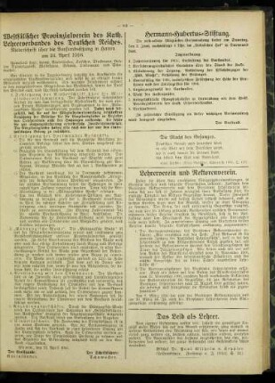 Lehrerverein und Rektorenverein
