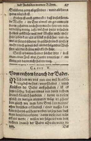 Caput V. Vom rechten brauch der Bader