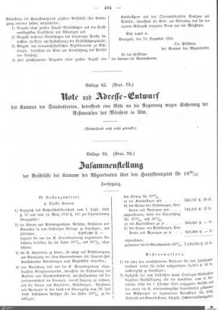 Beilagen zu Protokoll, 73. Sitzung