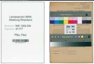 Entnazifizierung Paul Pfau, geb. 23.02.1905 (Betriebsl.)