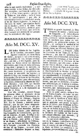 Decada Veinte y Una - Ano M.D.CCXII - Ano M.D.CCXXII.