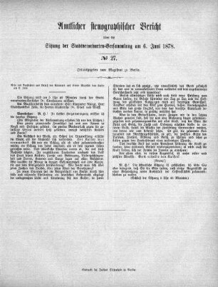 No 27, 6. Juni 1878
