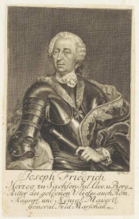 Bildnis des Herzog Joseph Friedrich zu Sachsen