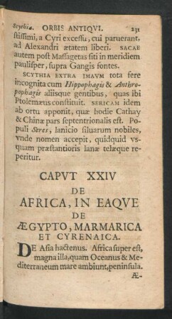 Caput XXIV. De Africa, In Eaque De Aegypto, Marmarica Et Cyrenaica.