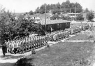 Appell im Lager des Reichsarbeitsdienstes auf Rügen