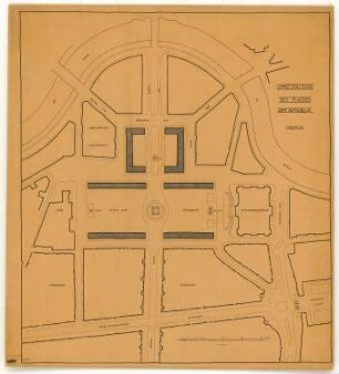 Umgestaltung des Platzes der Republik, Berlin-Tiergarten: Lageplan 1:1000