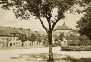 Frauenstein, Blick über den Marktplatz zum Schloss