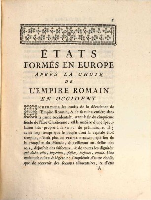 Etats formés en Europe aprés la chute de l'empire romain en Occident