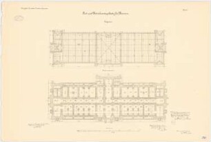 Post- und Betriebsamtsgebäude, Bremen: Grundriss Fundamente Dachgeschoss 1:100