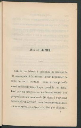 Avis au lecteur