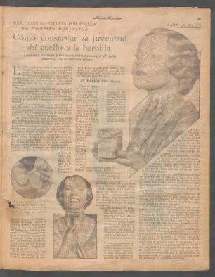 Cómo conservar la juventud del cuello y la barbilla : Una clase de belleza por semana