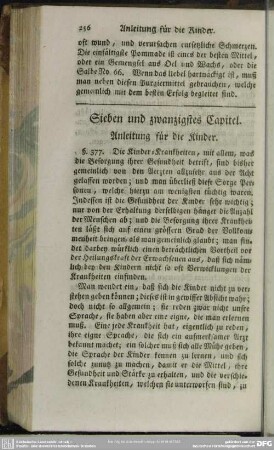 Sieben und zwanzigstes Capitel. Anleitung für die Kinder