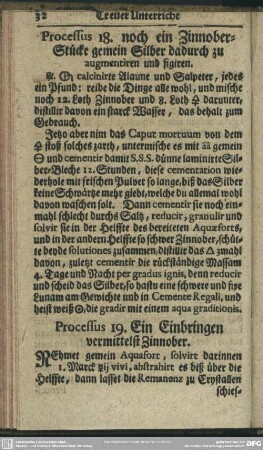 Processus 19. Ein Einbringen vermittelst Zinnober