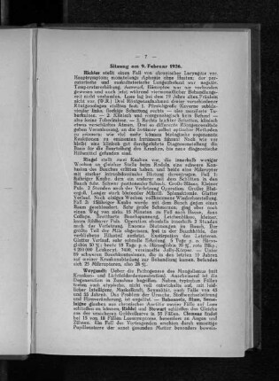 Sitzung am 9. Februar 1926.