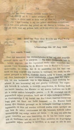 245. Brief van Van den Bosch aan Van Polanen, 12 Juni 1829