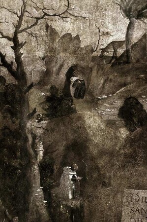Sarazenenüberfall vor dem Rundtempel des Elias auf dem Berg Karmel