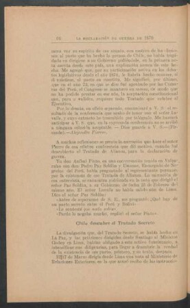 Chile descubre el Tratado Secreto