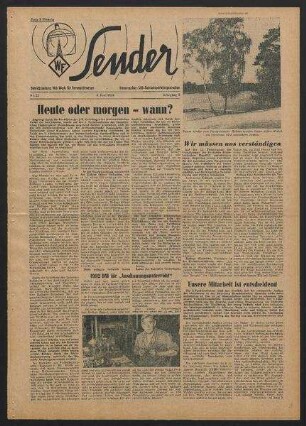 Betriebszeitung 'WF-Sender', Nr.22/1956 (6. Juni 1956)