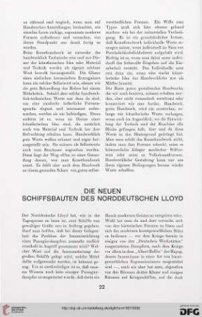 2: Die Neuen Schiffsbauten des norddeutschen Lloyd