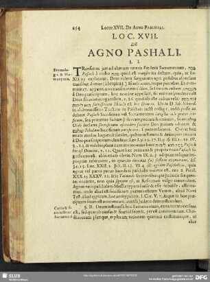 Loc. XVII. De Agno Pashali