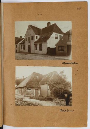 Wohnhaus, Hadersleben. Wohnhaus, Wyk-Boldixum: Ansichten (aus: Skizzen- und Fotoalbum 27)