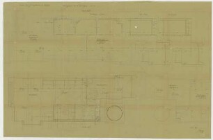 Thiersch, Friedrich von; München; Justizpalast - Zentralhalle EG, 1. OG - 3. OG (Grundrisse)
