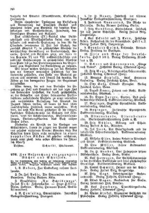 Zur Besprechung eingegangener Bücher und Schriften : [Nichtamtlicher Teil]