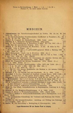 Lager-Verzeichnis ..., 59. Medizin