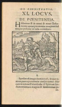 XI. Locus. De Poenitentia.
